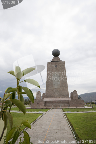 Image of west equator line mitad del mundo middle of the world quito ecua