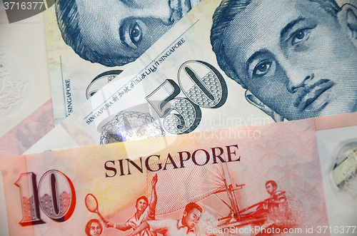 Image of Detail of Singapore banknotes