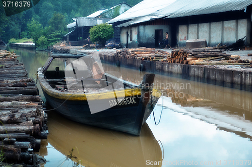 Image of Traditional Charcoal factory in Kuala Sepetang 