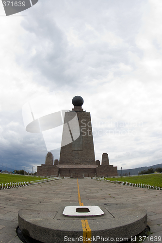 Image of west equator line mitad del mundo middle of the world quito ecua