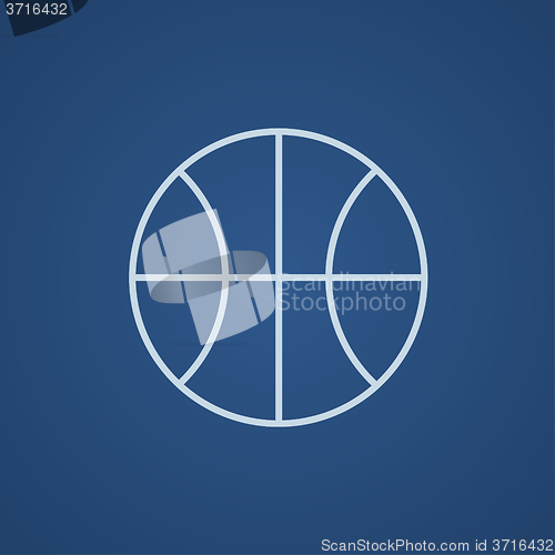 Image of Basketball ball line icon.