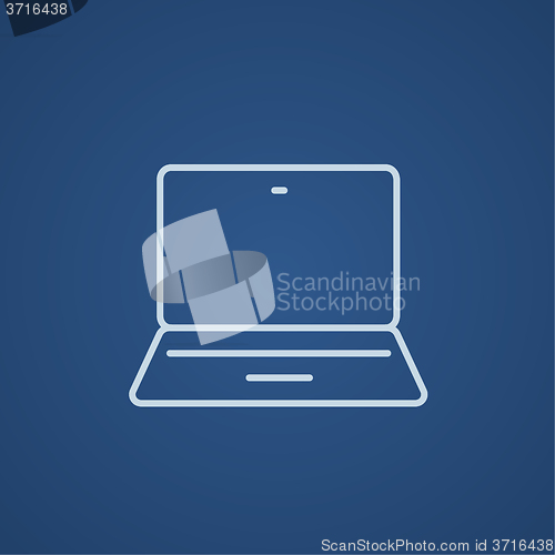 Image of Laptop line icon.