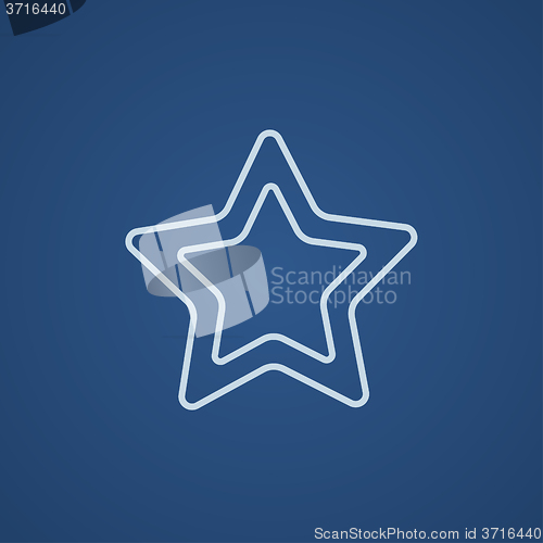 Image of Rating star line icon.