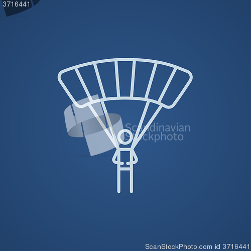 Image of Skydiving line icon.