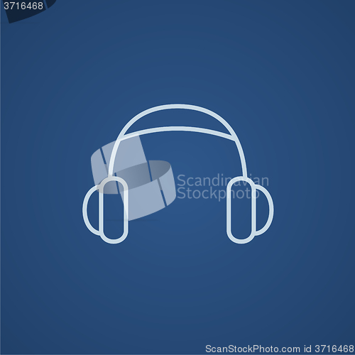 Image of Headphone line icon.