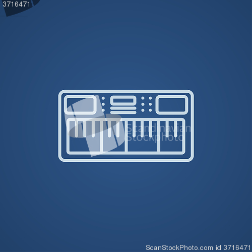 Image of Synthesizer line icon.