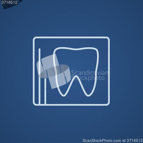 Image of X-ray of tooth line icon.