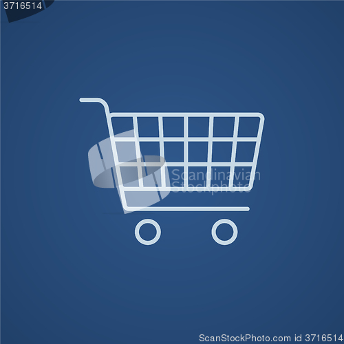 Image of Shopping cart line icon.