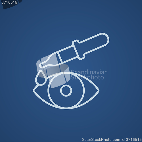 Image of Pipette and eye line icon.