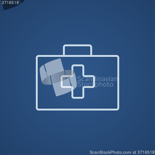 Image of First aid kit line icon.