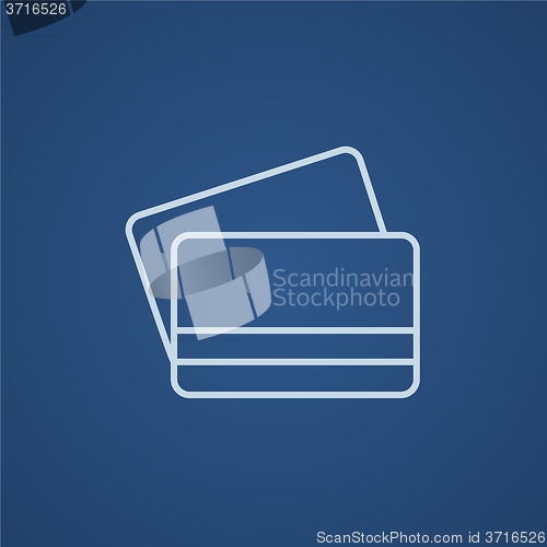 Image of Credit cards line icon.