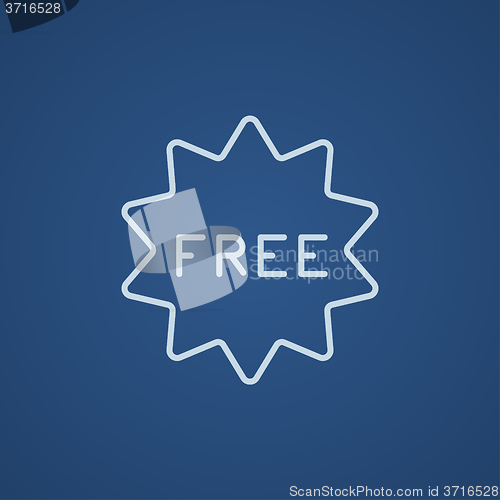 Image of Free tag line icon.