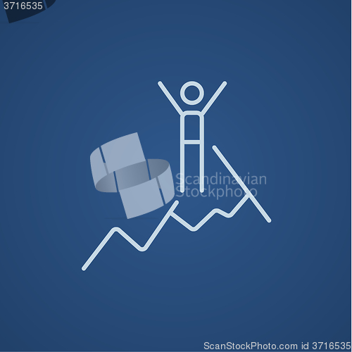 Image of Climbing line icon.