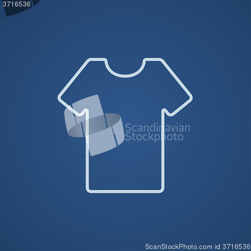 Image of T-shirt line icon.