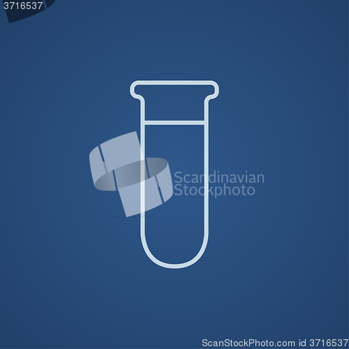 Image of Test tube line icon.