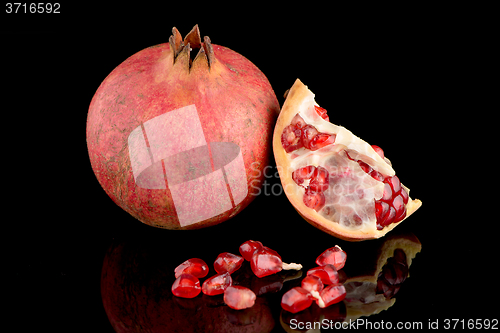 Image of Ripe pomegranate fruit