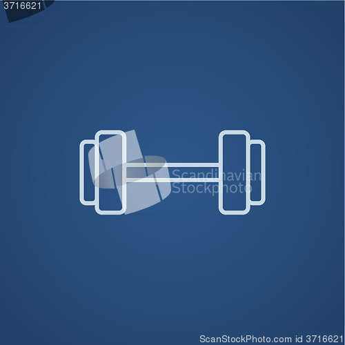 Image of Dumbbell line icon.