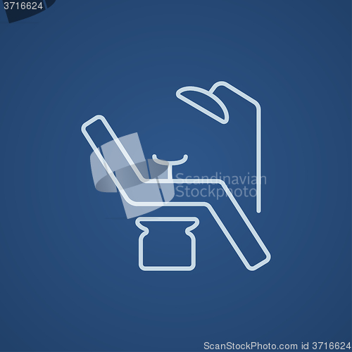 Image of Dental chair line icon.