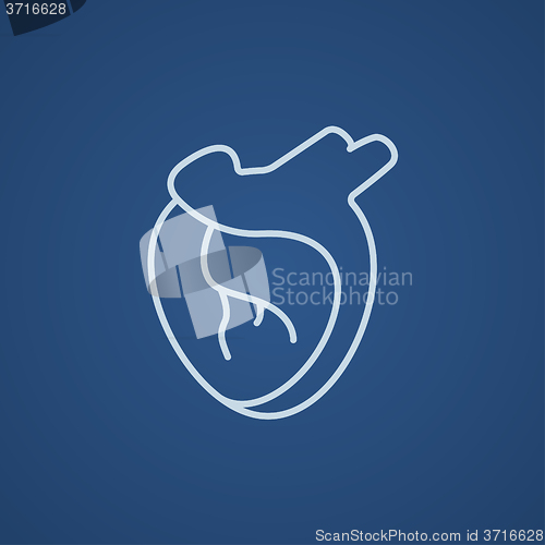 Image of Heart line icon.