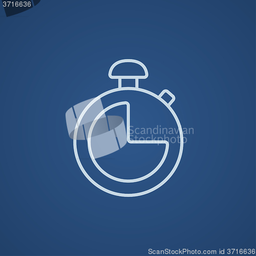 Image of Stopwatch line icon.