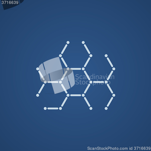 Image of Molecule line icon.