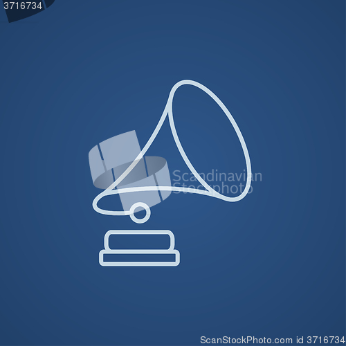 Image of Gramophone line icon.