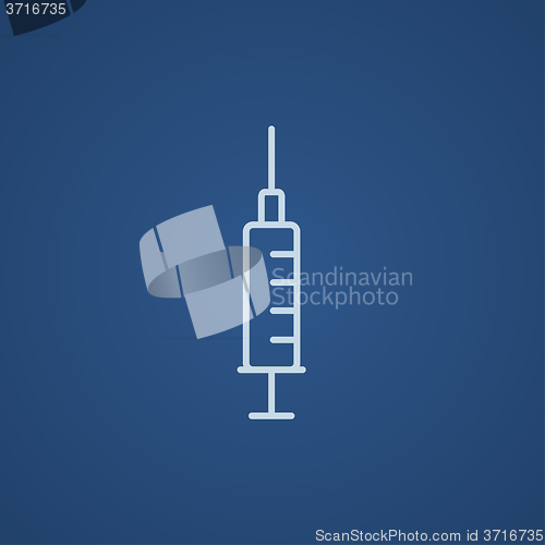 Image of Syringe line icon.