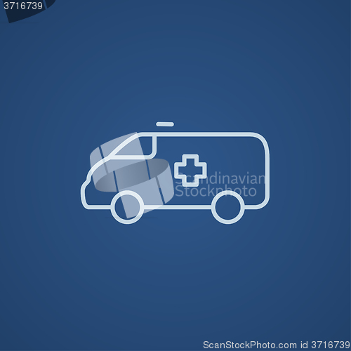 Image of Ambulance car line icon.