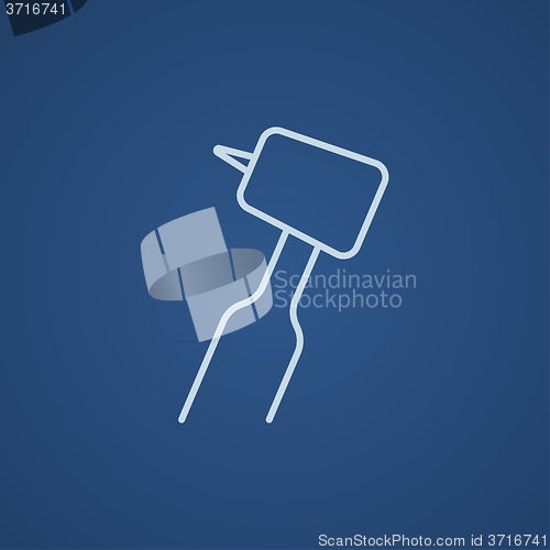 Image of Dental drill line icon.