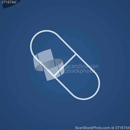 Image of Capsule pill line icon.