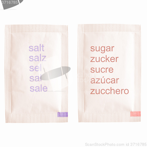 Image of Retro looking Salt and sugar