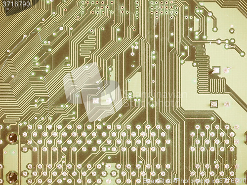 Image of  Printed circuit background vintage