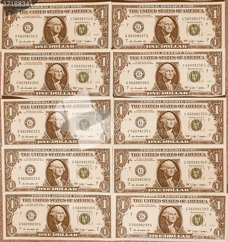 Image of  Dollar notes 1 Dollar vintage