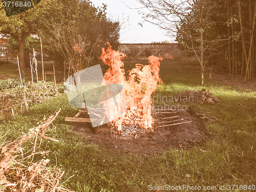 Image of  Burning fire vintage