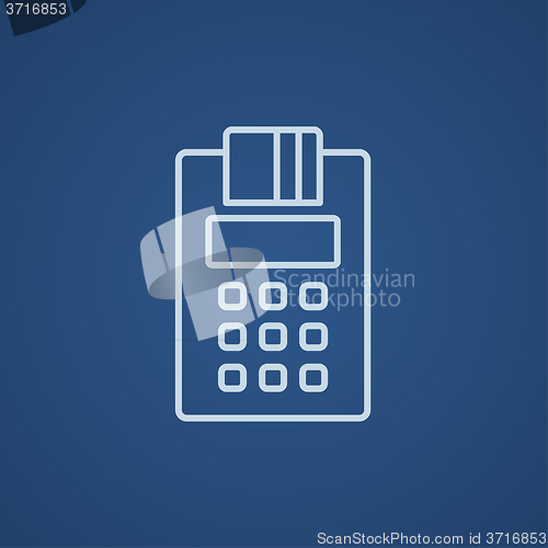 Image of Cash register line icon.