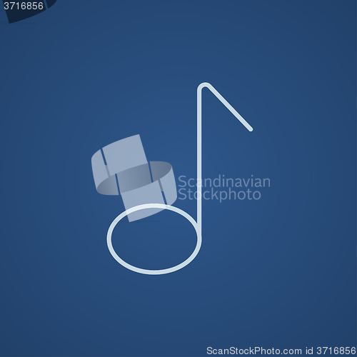 Image of Music note line icon.