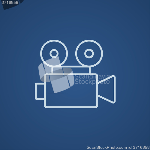 Image of Video camera line icon.