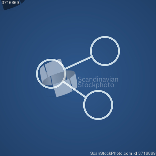 Image of Social network line icon.