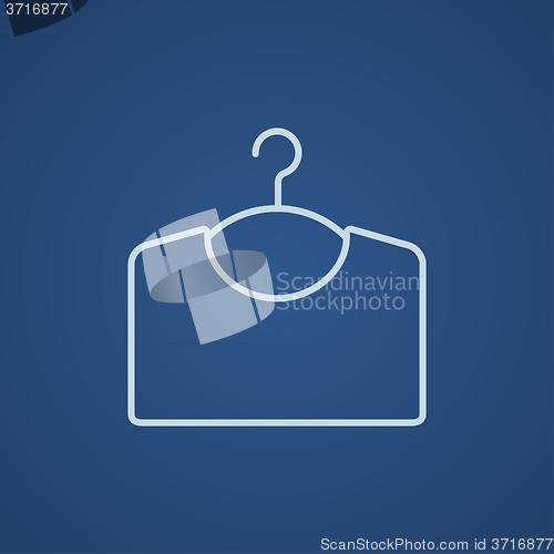 Image of Sweater on hanger line icon.