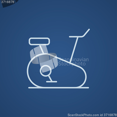 Image of Exercise bike line icon.