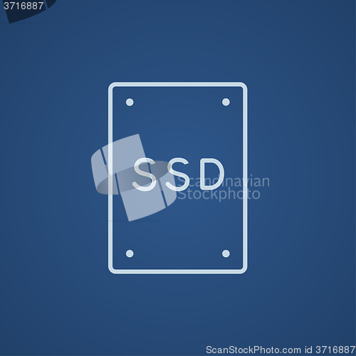 Image of Solid state drive line icon.