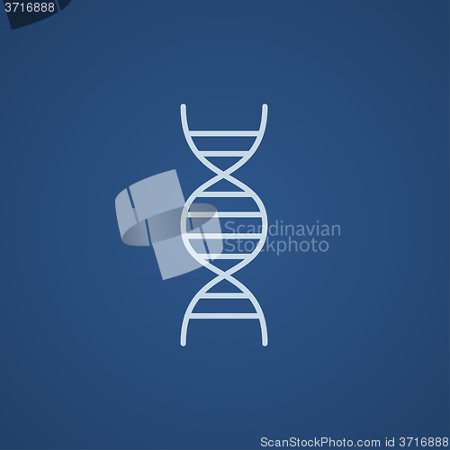 Image of DNA line icon.