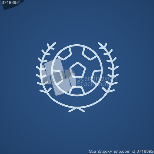 Image of Soccer badge line icon.