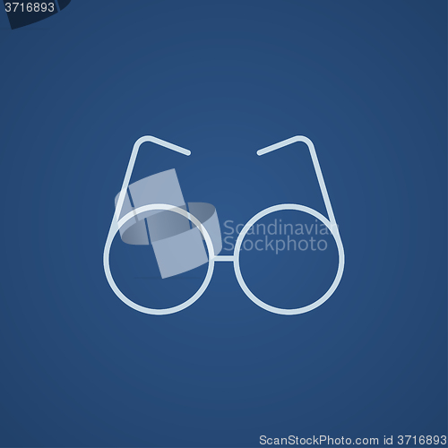 Image of Eyeglasses line icon.