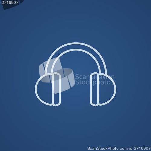 Image of Headphone line icon.