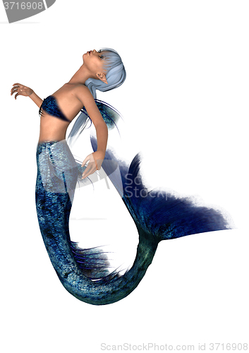 Image of Fantasy Mermaid on White