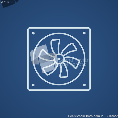 Image of Computer cooler line icon.