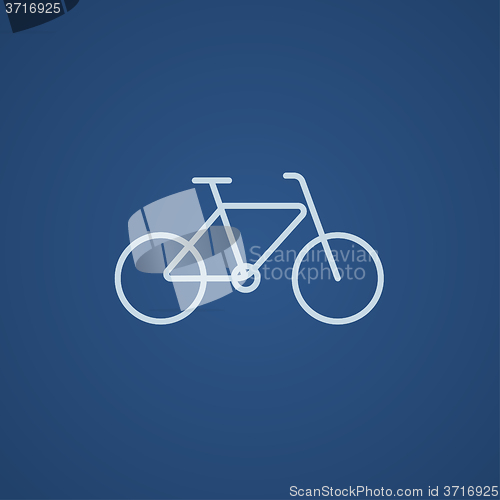 Image of Bicycle line icon.