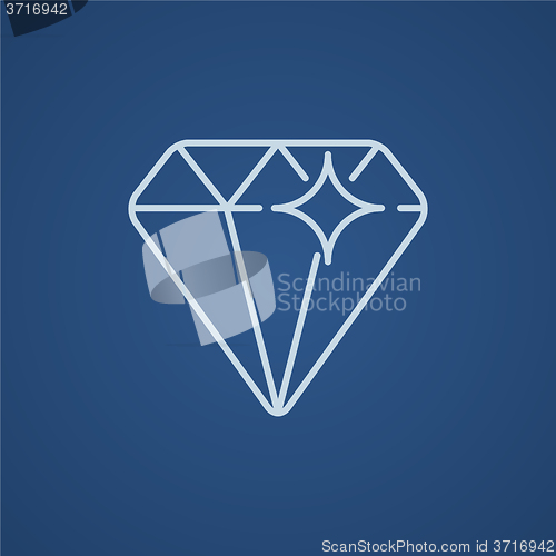 Image of Diamond line icon.