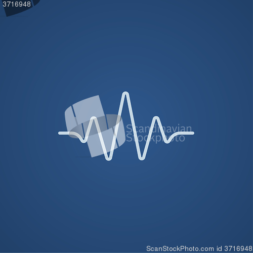 Image of Sound wave line icon.